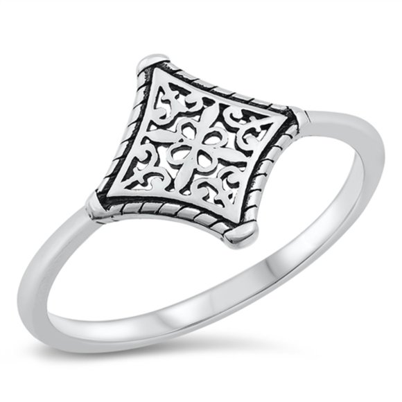 Sterling Silver Ring Oxidized 925 Fashion Band